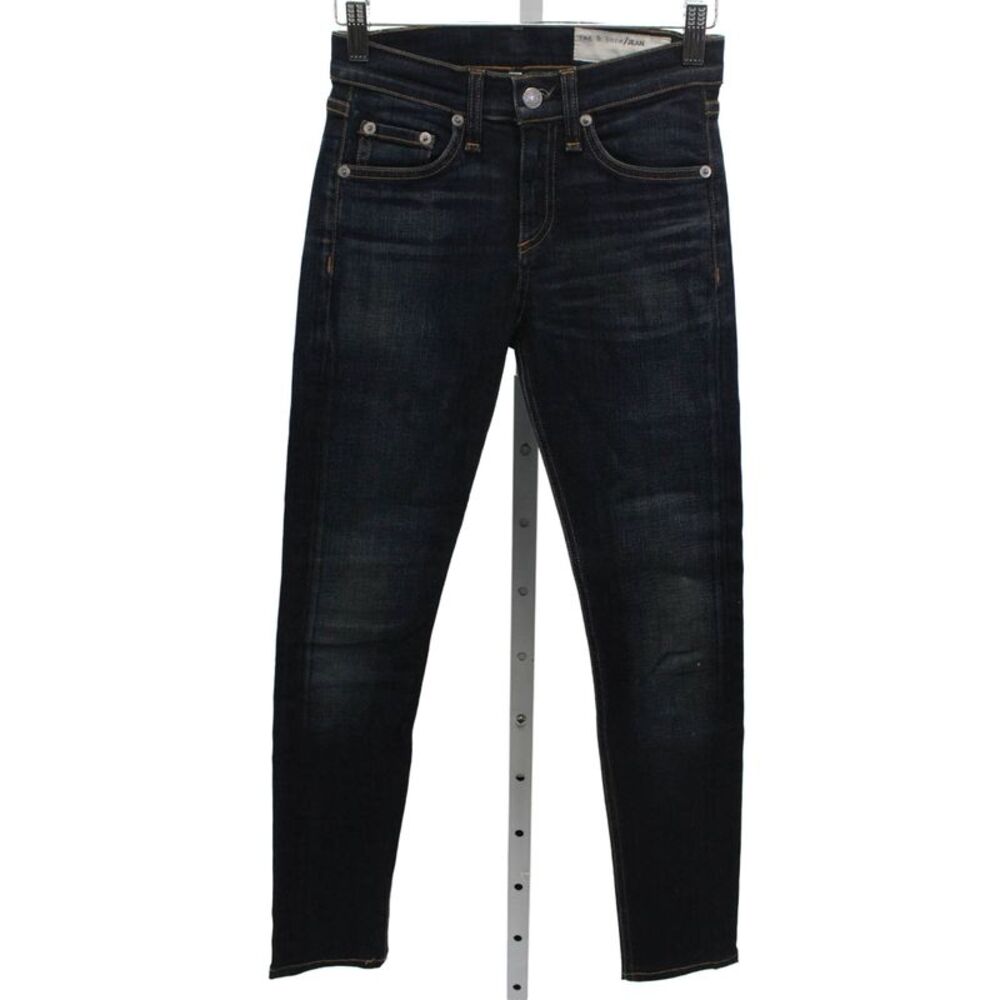 Rag & Bone Jean Womens Skinny Jeans Blue High Rise Button Size 24